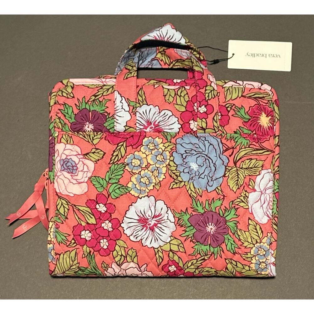 Vera Bradley Vibrant Gardenias Hanging Travel Organizer Toiletries Makeup NWT - Picture 6 of 10